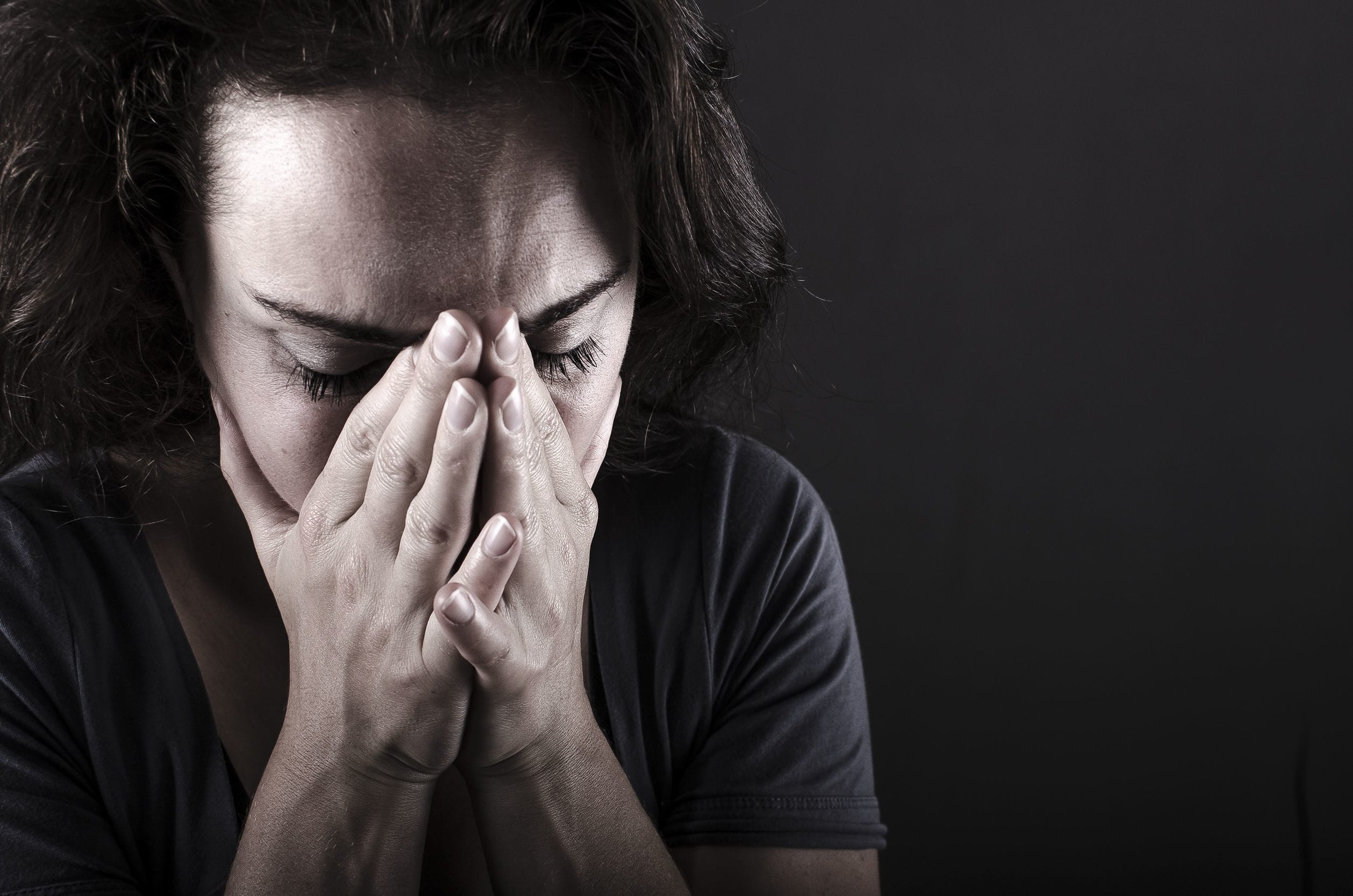 woman in despair, pain body