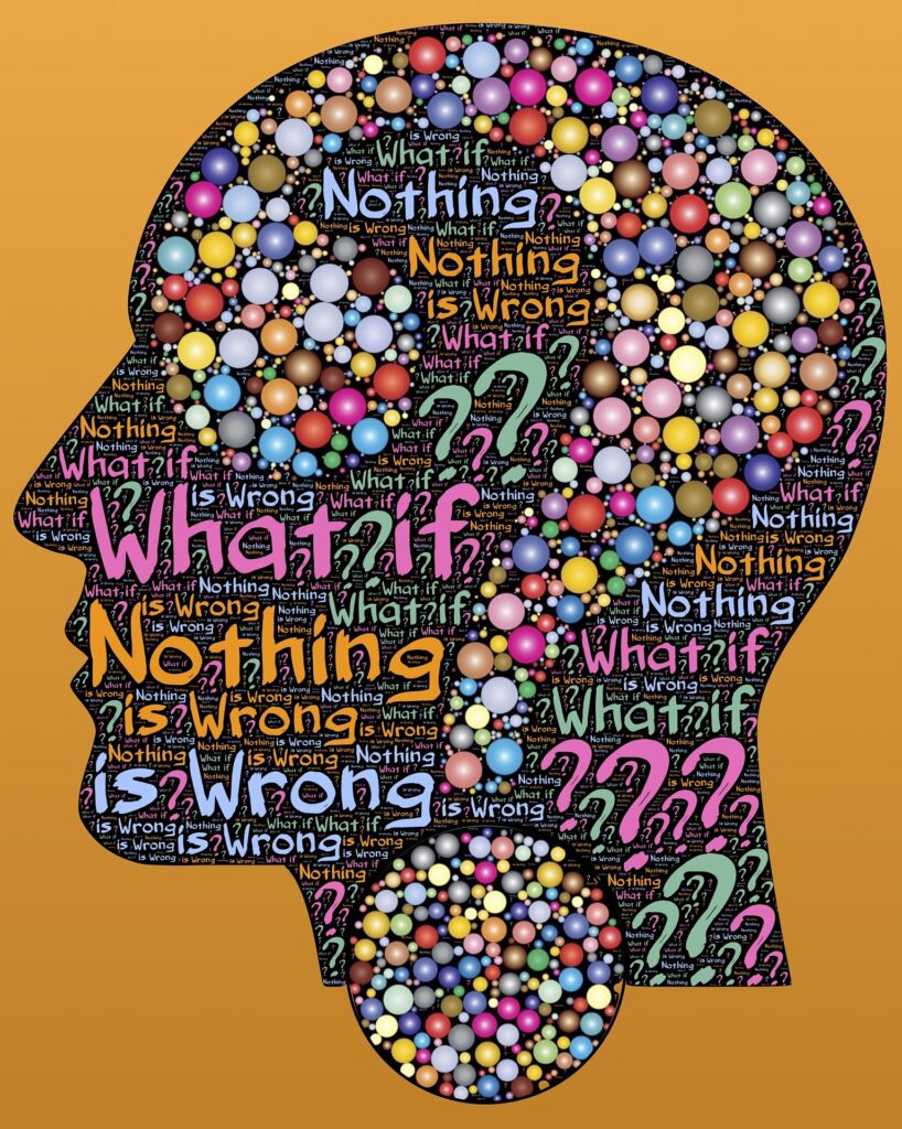silhouette of man's head with questionmark nothing what if nothing is wrong