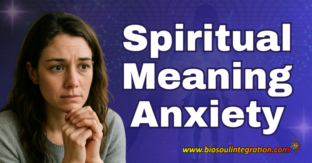 A banner showing an anxious woman representing the struggle and spiritual growth through anxiety