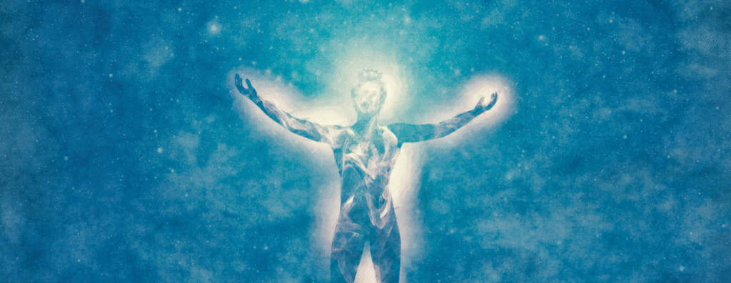 Abstract image of a human absorbing energy 