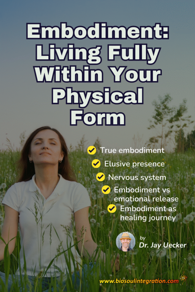 Infographic showing embodiment and how to fully live within your physical form