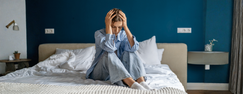 A woman feeling tension