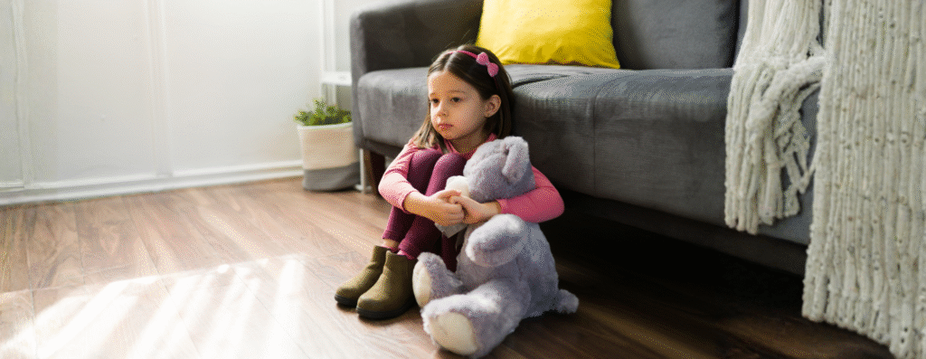 A young child feeling lonely