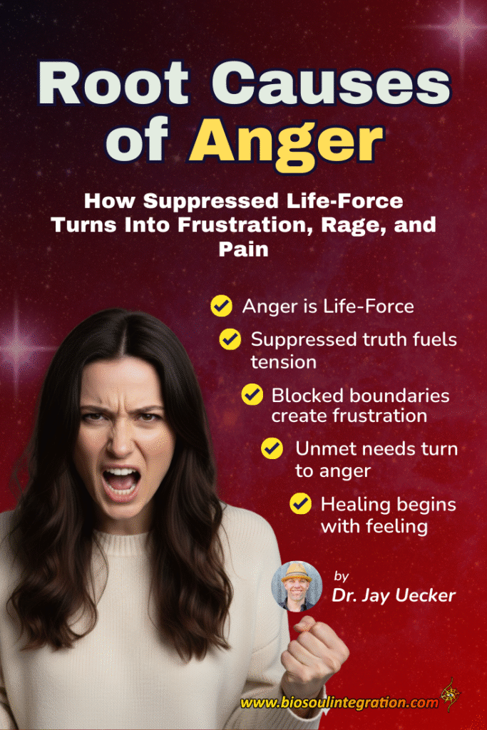 Infographic showing root causes of anger