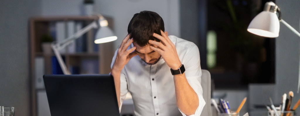 A frustrated man